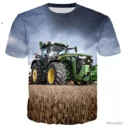 !!! LIVRAISON OFFERTE !!! Tee-shirt 3D Réaliste Chasse Pêche Agriculture Tracteur Réf 509