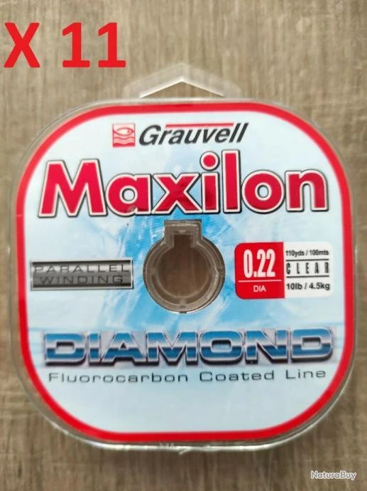 11 X Fluorocarbone Grauvell Maxilon Diamond 100m Nylon Peche 0.22mm 4.5 Kg 10lbs 3 11 X Fluorocarbone Grauvell Maxilon Diamond 100m Nylon Peche 0.22mm 4.5 Kg 10lbs