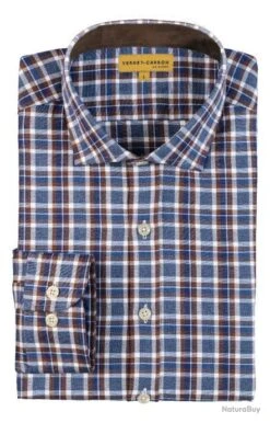 Chemise Verney Carron Cheverny Marron Et Bleu