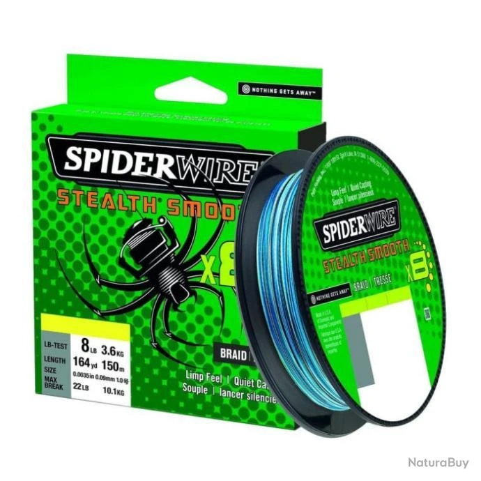 DP23 - Tresse SpiderWire Stealth Smooth 8 - Bleu 150m 0.13mm 12.7kg 3 DP23 - Tresse SpiderWire Stealth Smooth 8 - Bleu 150m 0.13mm 12.7kg
