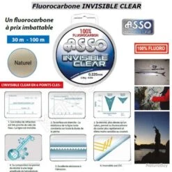 Fluorocarbone INVISIBLE CLEAR ASSO 0.50 Mm 30 M