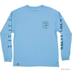 L-Shirt Salty Crew Surface Rashguard L Light Blue