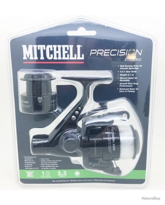 Moulinet Mitchell Truite / Carnassier Precision 2 000 RD + Garni De Nylon 3 Moulinet Mitchell Truite / Carnassier Precision 2 000 RD + Garni De Nylon