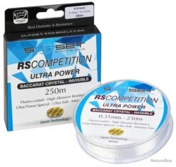 SUNSET Nylon Rs Competition Ultra Power Baccarat Crystal 0,45Mm 250M 45/100-16,3KG