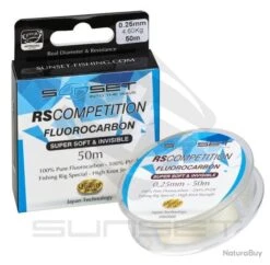 Nylons Fluorocarbon Sunset Super Soft RS Compétition - 50 M / 0.22 Mm / 3.40 Kg