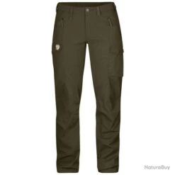 FJÄLLRÄVEN PANTALON FJALLRAVEN FEMME NIKKA DARK OLIVE TAILLE 38 (007746)(89236) NEUF