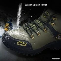 SANS PRIX DE RESERVE Chaussure Montante Chasse Randonnée Outdoor Véritable Homass 100% Waterproof