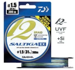 Saltiga 300 M 12 Braid EX Multicolore Daiwa 33/100 #5 39,7 Kg 88 Lb