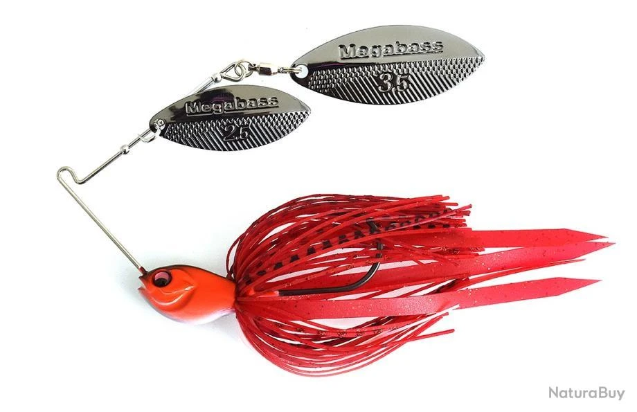 Spinner - Bait Megabass Sv-3 3/4 Double Willow FIRE RED 3 Spinner - Bait Megabass Sv-3 3/4 Double Willow FIRE RED