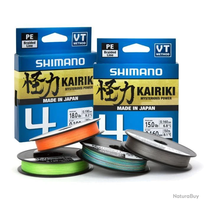 Tresse Shimano Kairiki 4 300m Multi Color 10/100 3 Tresse Shimano Kairiki 4 300m Multi Color 10/100