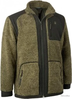 Veste Kaki En Peluche Et Laine Germania Deerhunter Kaki