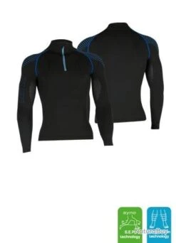 Vêtement Technique Homme Zip Manches Longues 3.0 LENZ Noir