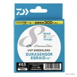 Tresse 150 M Emeraldas Durasensor 8 Braid +SI2 Daiwa Ø 0.05 Mm / PE # 0.5 / 4.1 Kg / 9 Lb
