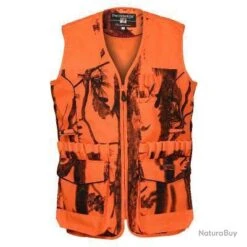GILET DE CHASSE PERCUSSION STRONGER GHOSTCAMO BLAZE ET BLACK TAILLE XL