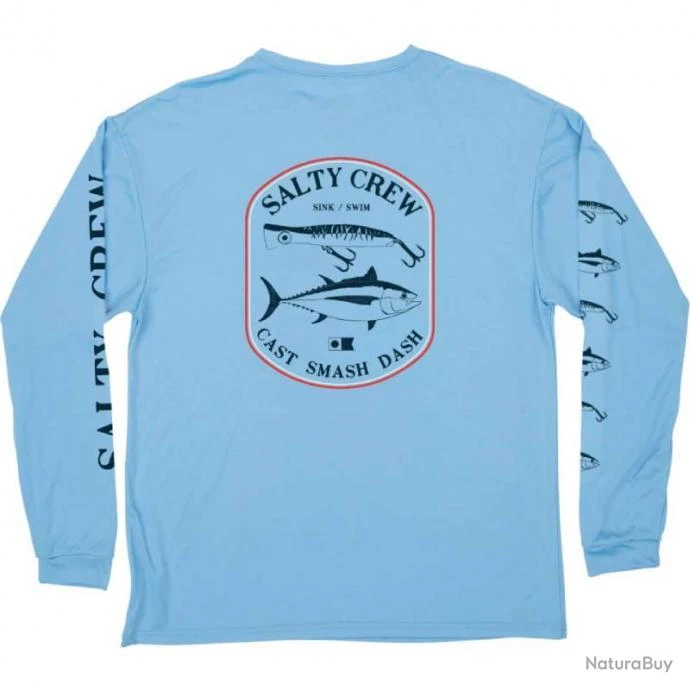 L-Shirt Salty Crew Surface Rashguard L Light Blue 4 L-Shirt Salty Crew Surface Rashguard L Light Blue – Image 2
