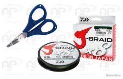 Tresse Daiwa J-Braid Grand X8 + Ciseau Offert Dark Green 0.18mm 135m