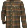 Chemise En Flanelle Skando Couleur Olive Orange.